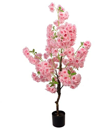 HOTRA Künstlicher Blumenbaum Lebensechter Kirschblüten Kunstbaum Blumen Baumschmuck aus Kunstseide für Hochzeitsdekoration (Size : 120cm)
