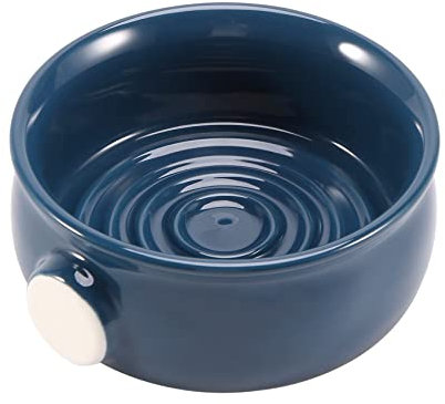 Zunedhys Tasse de Rasage pour en CéRamique Bol Tasse Fond Bouche pour Brosse à Raser et à Raser Bleu Foncé