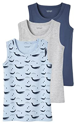 VERTBAUDET Tanktops für Jungen, 3 Stück, himmelblau, 14 Jahre