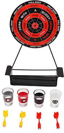 Ruiqas Mini Trink-Dartscheibe Shot Set Magnetisches Trinkspiel Dart Weingeschirr mit Glasbechern Große Dart
