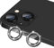 EKAM Camera Lens Protector for iPhone 14 6.1-Inch and iPhone 14 Plus 6.7-Inch 9H Tempered Glass Aluminum Alloy Metal Individual Ring Cover HD Clear Bubble Free Protection (Glitter Black)