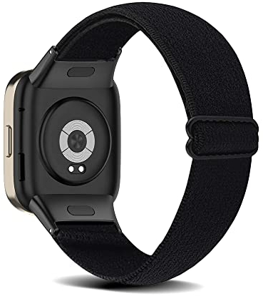 KoGiio Nylon Armband Kompatibel mit Xiaomi Redmi Watch 3, Männer und Frauen Solo Loop Einstellbare Elastizität Ersatzband Armbänder Kompatibel mit Xiaomi Redmi watch 3 - Schwarz