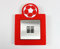 Football Switch Surround Long Lasting 3D Solid Plastic Acrylic Kids Room Decor (White Football on Red)