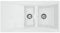 Liquida SEV150WH 1.5 Bowl Composite Reversible White Kitchen Sink and Waste Kit