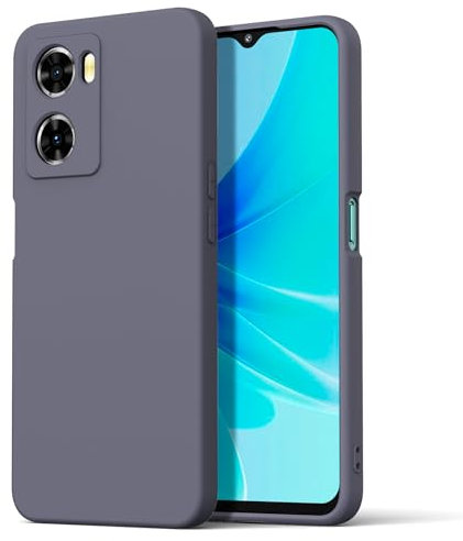 Byvuwiay Funda para OPPO A57 4G / A57s, Silicona Líquida Silicona Ultra Protectora Antichoque Case para OPPO A57 4G / A57s - Gris Oscuro