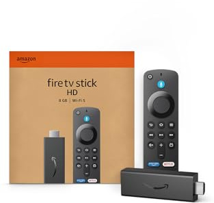 Amazon Fire TV Stick HD, free and live TV, Alexa Voice Remote, smart home controls, HD streaming