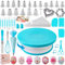 Nifogo Kit Patisserie Douille Patisserie 285pcs, Patisserie Accessoire, Ustensiles à Pâtisserie Inclure Plateau Tournant Gateau, Poche a Douille, Spatule