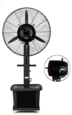 Generic Pedestal Standing Fan 3 Speed Oscillation Tall Floor Cooling Fan,Spray Fans With water tank,for outdoor garden,large conference venue,180W/260W/350W (Size : 71x170cm) (Copper 81x175cm)