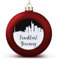 Deutschland Frankfurt Skyline Xmas Balls Ornamente Frankfurt City Silhouette Weihnachtsschmuck Baumkugeln für Urlaub Hochzeit Party Dekoration Xmas Hängende Kugeln Baumschmuck