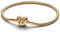 PANDORA Moments Stammbaum Herzverschluss Schlangen-Gliederarmband aus Sterling Silber mit vergoldeter Metalllegierung, Kompatibel Moments Charms, Größe: 21 cm, 563516C01-21