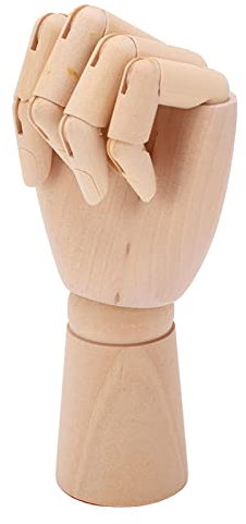 Skizzenfreundliches Handmodell aus Holz, Verstellbare Gelenk-Mannequin-Hand Zum Zeichnen, Manga, Dekorieren, Basteln (18 cm große Holzhand (Linke Hand des Kindes))