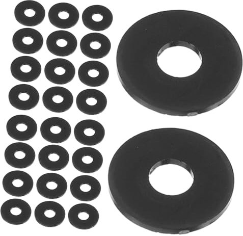 SOLUSTRE 100 Stück Schwarze Gummi-unterlegscheibe, M5, Dichtung, Abstandshalter, Dichtungsring, Gartenhahn, Rohr, Wasserschlauch, Befestigungsschraube, 5 Mm X 15 Mm