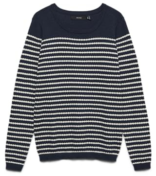 VERO MODA Vmcare Structure Ls O-Neck Blou Noos