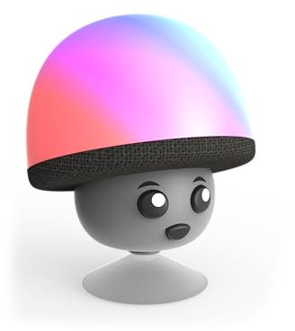 WONDEE Mob Bluetooth-Lautsprecher für Kinder, wasserdicht, mit Saugnapf und Nachtlicht, zum Aufkleben und für einen Hauch von Licht und Musik, wo Immer Sie wollen, originelle Geschenke für Jungen und
