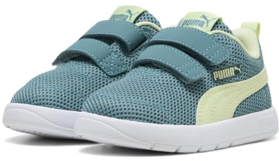 PUMA Unisex-Sneaker COURTFLEX V3 MESH INF für Babys, Ostsee-Blau-Apfelspritz, 4.5 UK, für Kinder