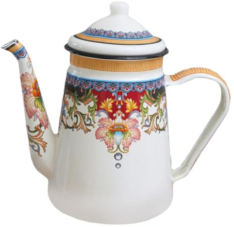 Caffettiera Smaltata Caffettiera Smaltata Teiere Bollitori per Il tè Negozio all'angolo dei caporali Teiera Smaltata Bollitore per Il tè da fornello Bollitore per l'acqua Bottiglia per l'oli
