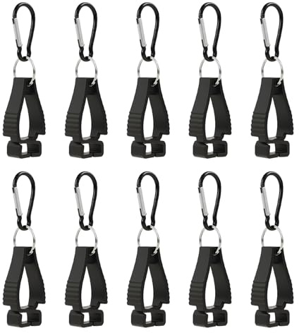 10PCS Work Glove Clip, Fire Brigade Glove Clip, Heavy Duty Safety Glove Holder Clips with Strong Bite Force, for Belt Turnout Gear Firefighter Guard Construction Labor Clamp Hands Free Glove Grabber