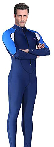 Damen Herren Lange Ärmel Tauchanzug One Piece UV-Schutz Badeanzug (XXXXL, Herren)
