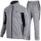 donhobo Herren Jogginganzug Trainingsanzug Sportanzug Fußball Sporthose Hoodie Hose für Gym Warm Tracksuit(02Grau,M)