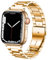 DEALELE Compatible iWatch Band Metal Acero Inoxidable Reemplazo para Correa, si es aplicable Apple Watch Series 4/3 / 2/1, Oro Rosa, 42mm/44mm