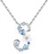 VIKI LYNN Damen Initiale Halskette Buchstabe S Alphabet Anhänger Schmuck 925 Sterling Silber und Zirkonia Anfangsbuchstaben Personalisierte Geschenke für Mädchen Frauen