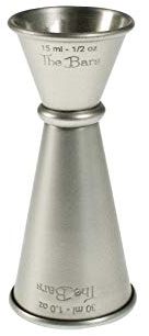 The bars Vintage ML-15/30 Verre doseur à Cocktail en Acier Inoxydable 15/30 ML Fabriqué en Italie Argenté