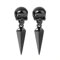GNOCE Damen Schädel Hängend Ohrringe mit Schwarz plattiertem 925 Sterling Silber Schmuck Geschenk für Frauen Freundin Mädchen
