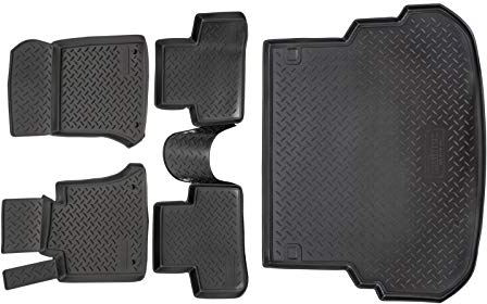 J&J AUTOMOTIVE | Allwetter TPE Gummimatten + Kofferraumwanne Set Für GLK X204 2008-2016, Antirutsch, Passgenau, Rand 2-4cm, Schwarz