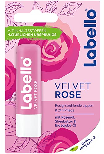 Labello Velvet Rose Lip Care Stick, 4.8g