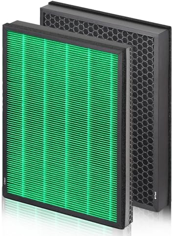400/400S Replacement Filter for Coway AIRMEGA Max2 400/400S Air Purifier, AP-2015-FP, Max 2 Green True HEPA and Active Carbon Filter Set