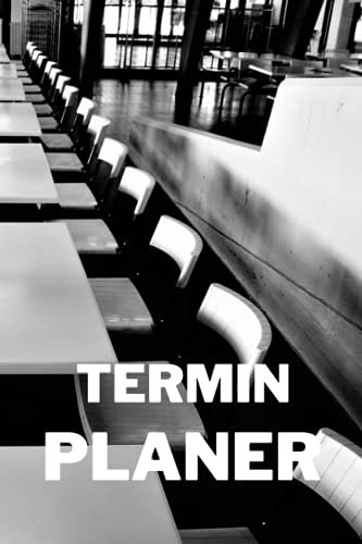 Terminplaner: Büro Schule Studium Office Wochenkalender ohne festes Datum mit To-Do-Liste und Prioritäten-Planer - Officeplaner und Bürokalender Motiv Mensa sw