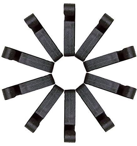 XINGSUI Helmclips für Scheinwerfer 10 Stücke Schwarz Stirnlampen Clips Lichtclip für Alle Arten von Scheinwerfern cherheitskappe