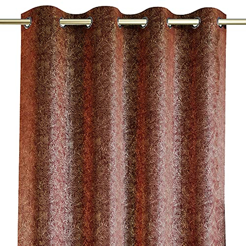AmeliaHome Blackout Vorhang 140x250 cm 1 St. Ösenschal Verdunkelungsvorhang Blickdicht schimmernd Veras Weinrot Gold