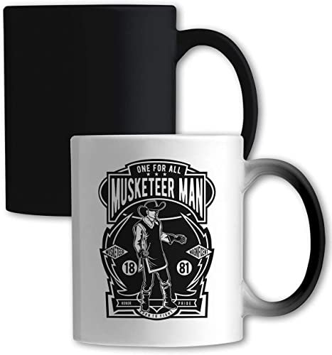 Musketeer Man One for All Born to Fight Farbwechsel-Becher Weiß One Size