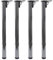 Mendler 4er-Set Tischbein HWC-H34AM, für Schreibtisch Esstischfuß Tischgestell, klappbar 72cm - Edelstahl-Optik