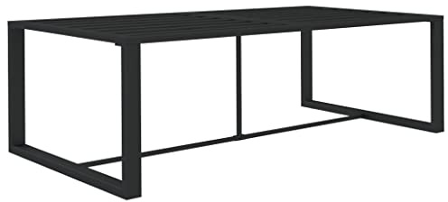 vidaXL Garten-Esstisch Anthrazit 120x60x66 cm Aluminium