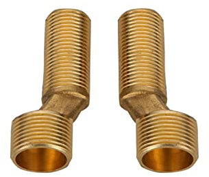 BiaoTeng Raccord Excentré Mitigeur Bain Douche,Raccord Laiton Coudé RéDucteur,Bras Pivotant RéGlable,Raccord Mural Contre Coudé,Raccord Excentré Long,Or C