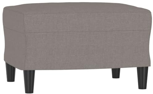 vidaXL Fußhocker, Sitzhocker Sitzbank mit Holzrahmen, Polsterhocker Hocker für Wohnzimmer, Fußbank Fußstütze Fußablage, Modern, Taupe Stoff