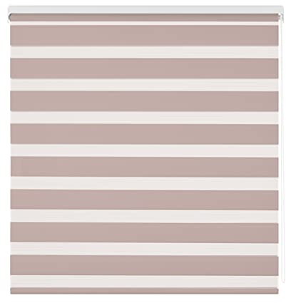 Estoralis | Vera | Doppelrollo Keine Kassette | Doppelter Stoff, Tag und Nacht | Farbe - Hell-Pink | 125 x 180 cm. (Breite/Höhe) Stoffgröße 122 x 175 cm. | Rollos für Fenster und Türen