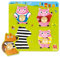 Goula - Die 3 kleinen Schweinchen Puzzle - Holzpuzzle für Kinder - von 1-2 Jahren