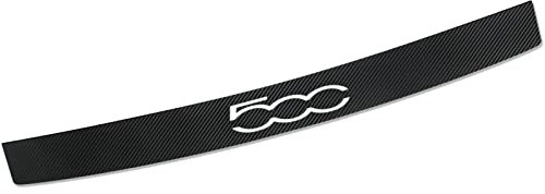 EAGLEG Protezione Paraurti Posteriore in Fibra Carbonio Auto per Fi-at, Battitacco Porta Bagagliaio AntiGraffio Adesivo Decorativo Accessori per Lo Styling - Forte Viscosità, 500