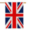 AOYEGO United Kingdom Flagge Hausflaggen 28 x 40 Doppelseitige Jute, Britain Landflagge Emblem England Europa Hof Flaggen Frühling Sommer Bauernhaus saisonale Outdoor Flagge