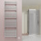Warmehaus Prefilled Electric Thermostatic Heated Towel Rail Flat Panel Bathroom Ladder Radiator Chrome with 1000W Colourful LED HEC Timer Thermostat Heating Element 1800 x 600mm