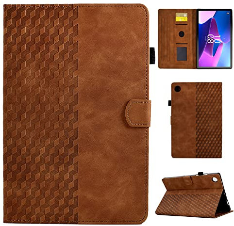 CASAFUNY Funda para Lenovo Tab M10 3ª Generación 10.1 Pulgadas 2022 Protectora Carcasa para TB-328FU/TB-328XU con Soporte Fnción y Auto Sueño/Estela para Lenovo Tab M10 (3rd Gen), Marrón