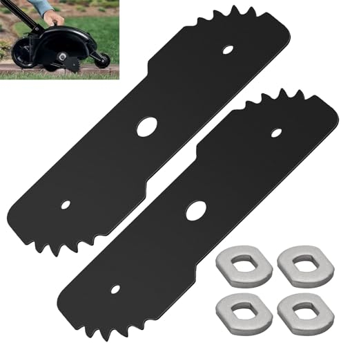DECKMAN EB-007 Edge Hog Heavy-Duty Edger Replacement Blade Compatible with Black Decker Heavy Edge Hog for 2-in-1 Landscape Trencher LE750, LE710, LE760, LE760FF - with of Wear Indicators (2-Set)