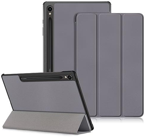 DINGGUAGUA Funda para Tablet Samsung Galaxy Tab S9 11 Pulgadas 2023 SM- X710/X716B/X718U,Ultra Delgado Tablet Estuche con Función de Soporte,Gris