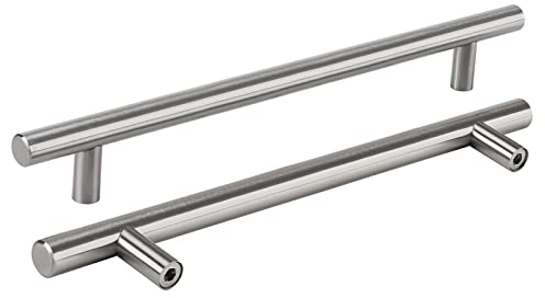 LONTAN 5 Pieza Tiradores Cocina 160mm Plateado Para Cajones, Puerta Corredera, Armarios, Exterior - Acero Inoxidable