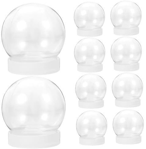 HOMSFOU Schneekugel Aus Kunststoff 10 Stück Bastel- DIY- Leere n Leere DIY- Bastelarbeiten Herstellung Von DIY-Herstellung Von n Schneekugel Selber Machen