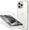 ZYIMOU Handyhülle für iPhone 15 Pro Max Hülle 360 Grad, Transparent Dünn Durchsichtige Case Full Schutz Silikon SchutzHandyhülle, Hart PC Zurück + Weich TPU Vorderseite