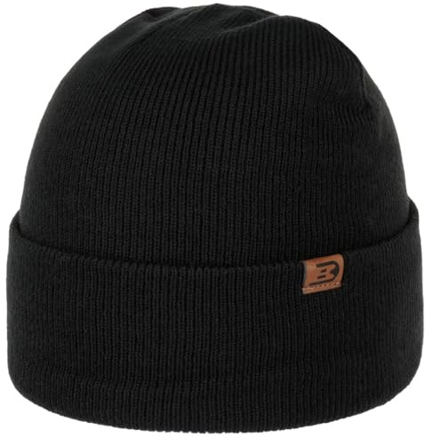 CapUniverse Wind Beanie Umschlagmütze Strickmütze Herren Ganzjährig schwarz One Size